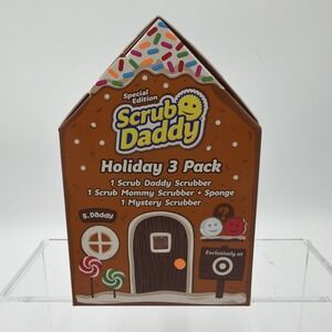 Scrub Daddy Special Edition Gingerbread House 3-Pack Includes A Mystery Scrubber